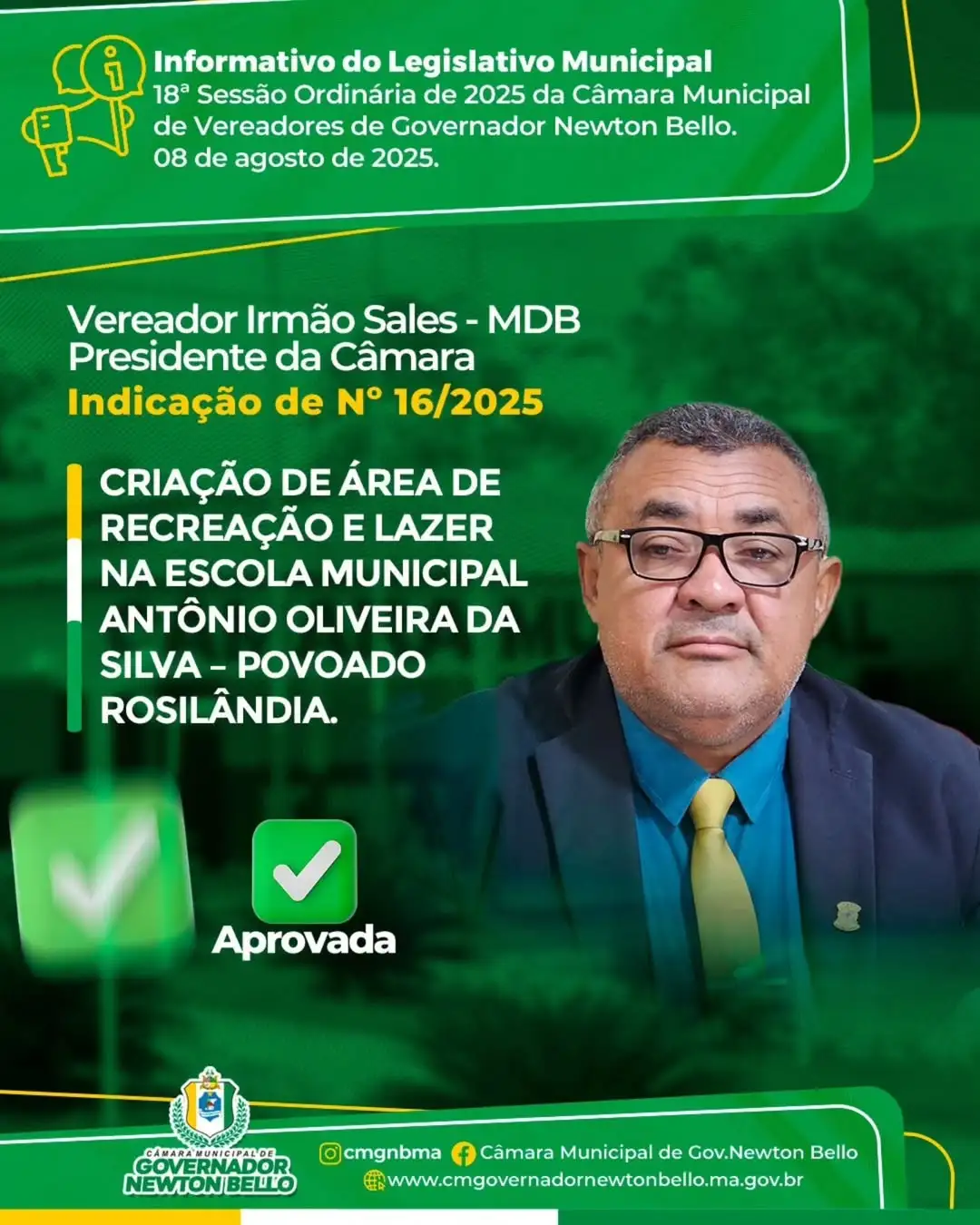 Proposições aprovadas na 18ª Sessão Ordinária de 2025